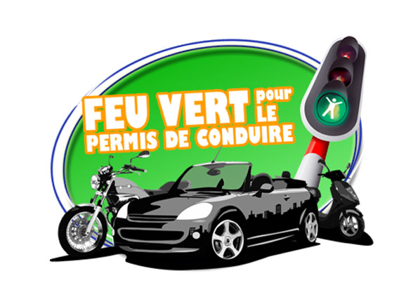 création de logo Feu vert pour le parmis de conduire à Louvain La Neuve par weaselpixel